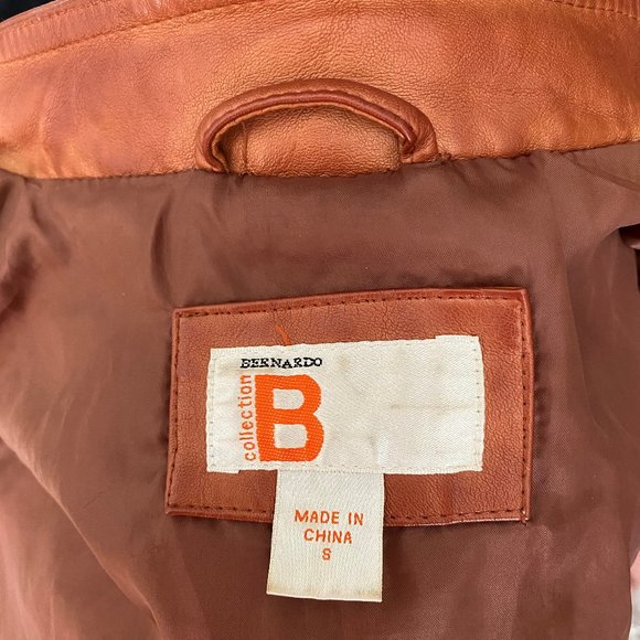 Bernado collectionTan or brown faux leather jacket - Picture 7 of 7